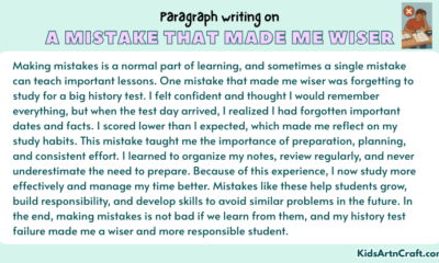 Paragraph on A Mistake That Made Me Wiser