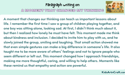 Paragraph on A Moment That Changed My Thinking