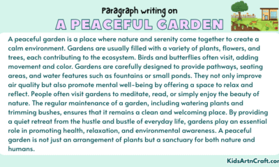 Paragraph on A Peaceful Garden