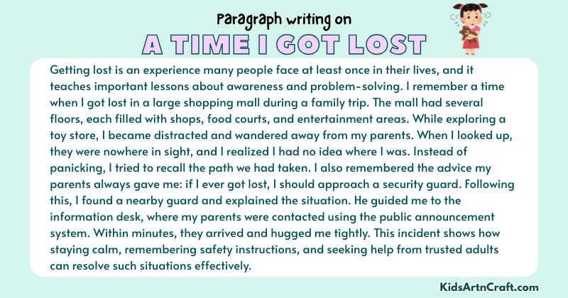 Paragraph on A Time I Got Lost