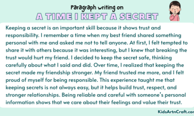 Paragraph on A Time I Kept A Secret