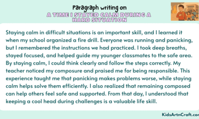 Paragraph on A Time I Stayed Calm During A Hard Situation