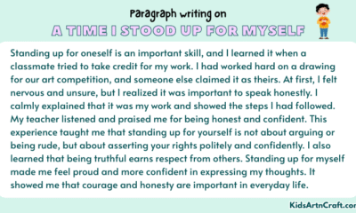 Paragraph on A Time I Stood Up For Myself