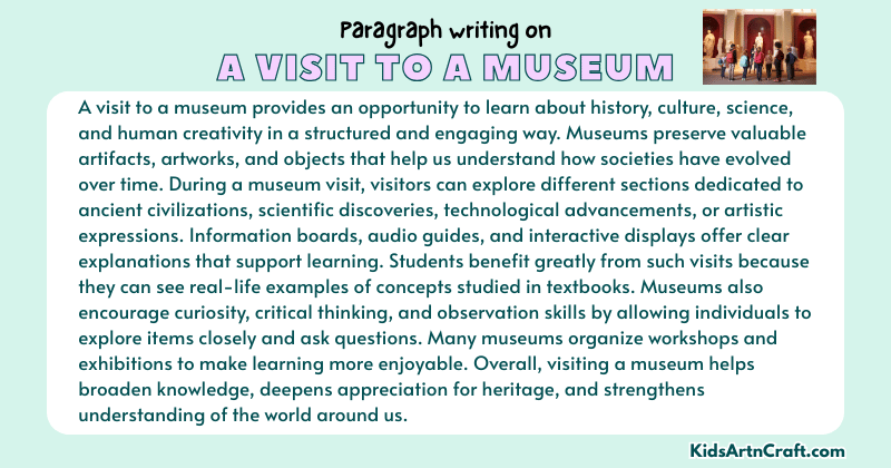 Paragraph on A Visit to A Museum