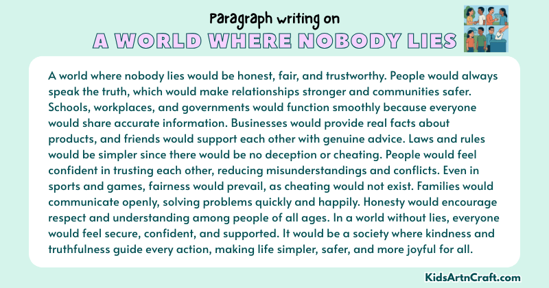 Expository Paragraph on A World Where Nobody Lies (Explains with Facts)