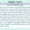 Paragraph on American symbols: the Flag, the Bald Eagle, and the Liberty Bell