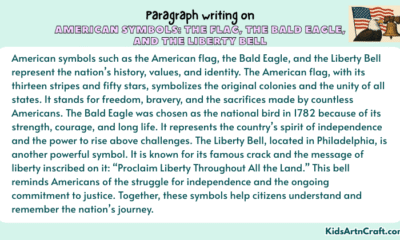 Paragraph on American symbols: the Flag, the Bald Eagle, and the Liberty Bell