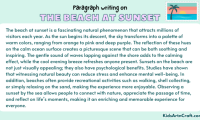 Paragraph On The Beach At Sunset