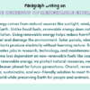 Paragraph on The Benefits Of Renewable Energy
