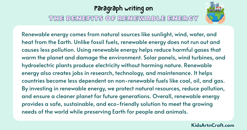Paragraph on The Benefits Of Renewable Energy
