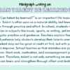 Paragraph on Can Talent Be Learned?