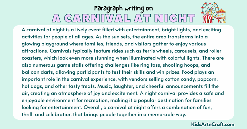 Paragraph on A Carnival at Night