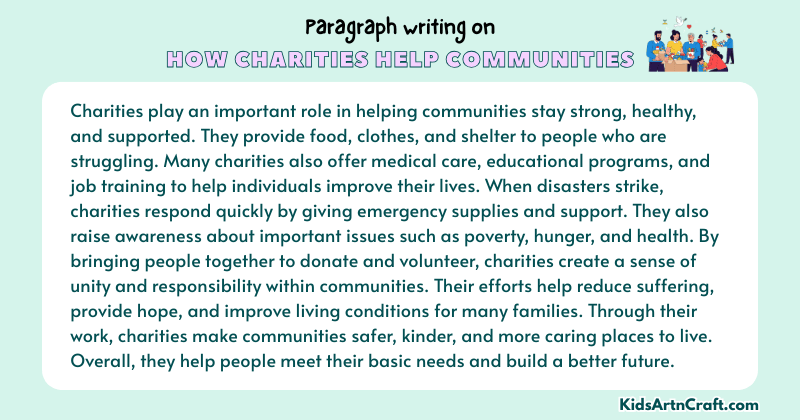 Paragraph on How Charities Help Communities