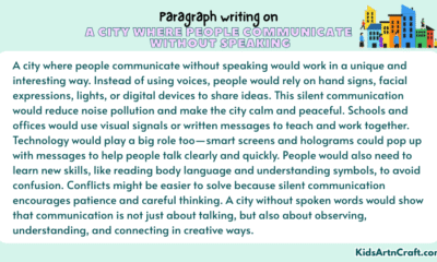 Paragraph on A City Where People Communicate Without Speaking
