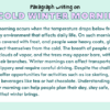 Paragraph on A Cold Winter Morning