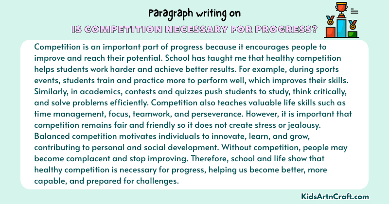 Expository Paragraph on Is Competition Necessary For Progress? (Explains with Facts)