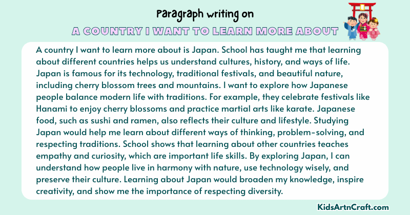 Paragraph on A Country I Want To Learn More About