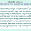 Paragraph on Effects of Social Media