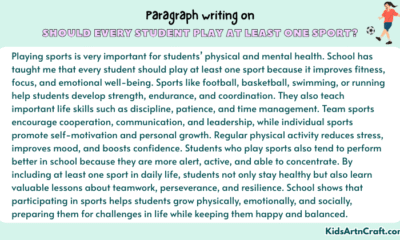 Paragraph on Should Every Student Play At Least One Sport?
