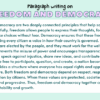 Paragraph on Freedom and Democracy
