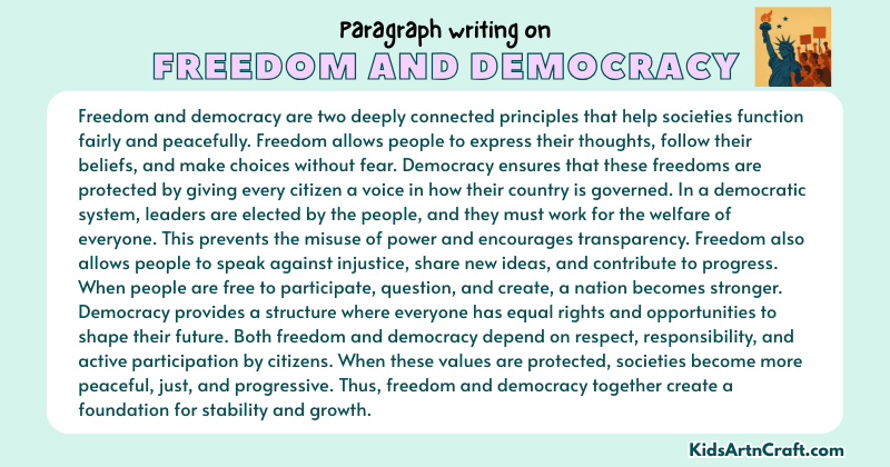 Paragraph on Freedom and Democracy