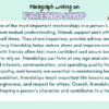 Paragraph on Friendship