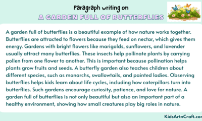 Paragraph on A Garden Full Of Butterflies