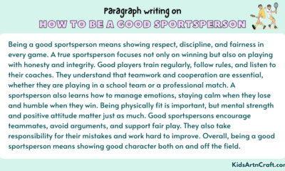 Paragraph on How to be a Good Sportsperson