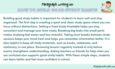 Paragraph on How To Build Good Study Habits