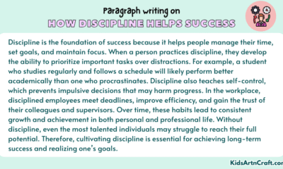 Paragraph on How Discipline Helps Success
