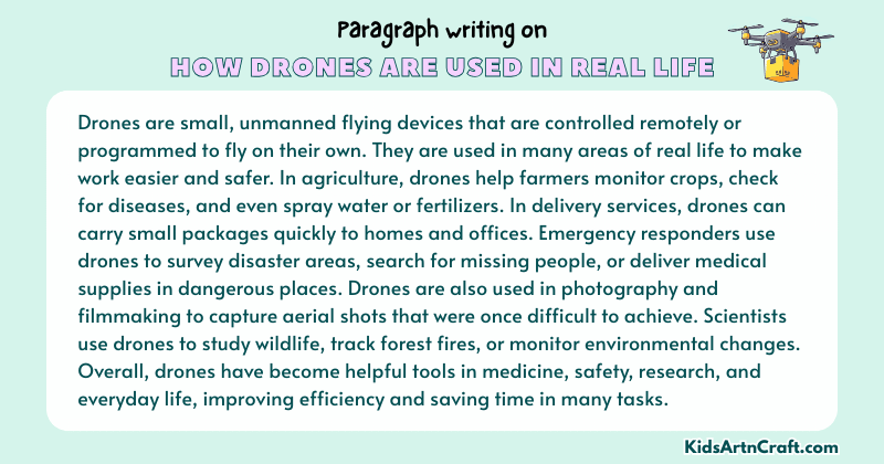Paragraph on How Drones Are Used In Real Life
