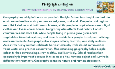 Paragraph on How Geography Influences Lifestyle
