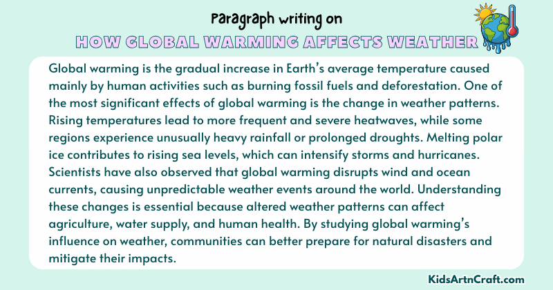 Expository Paragraph on How Global Warming Affects Weather (Explains with Facts)