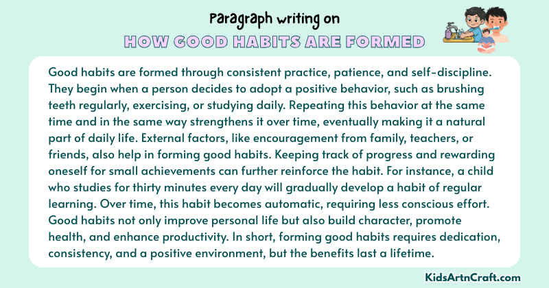 Paragraph on How Good Habits Are Formed