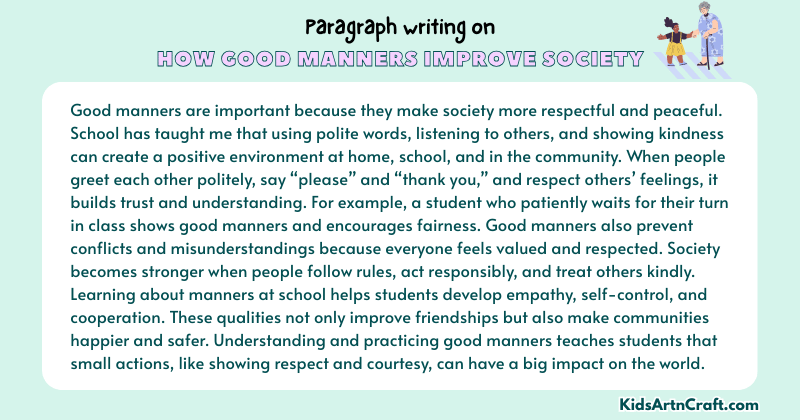 Paragraph on How Good Manners Improve Society