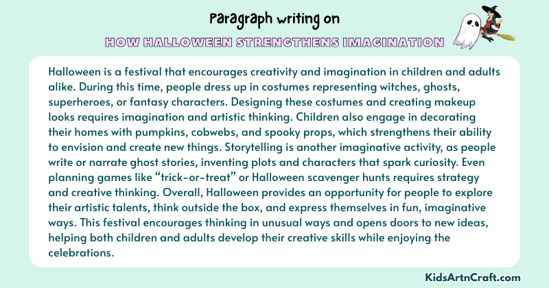 Expository Paragraph on How Halloween Strengthens Imagination (Explains with Facts)