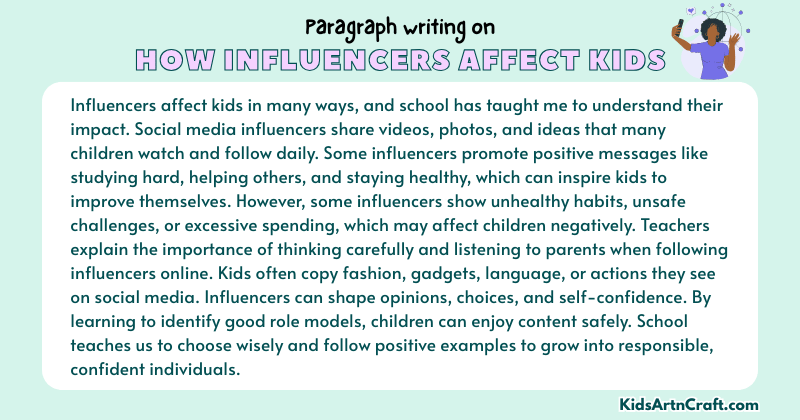 Paragraph on How Influencers Affect Kids