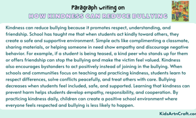 Paragraph on How Kindness Can Reduce Bullying
