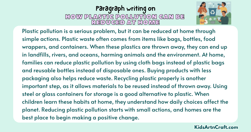 Paragraph on How Plastic Pollution Can Be Reduced At Home