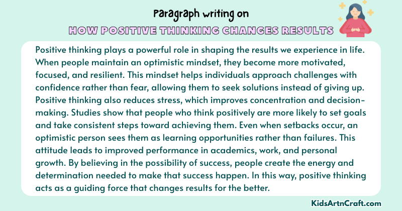 Paragraph on How Positive Thinking Changes Results