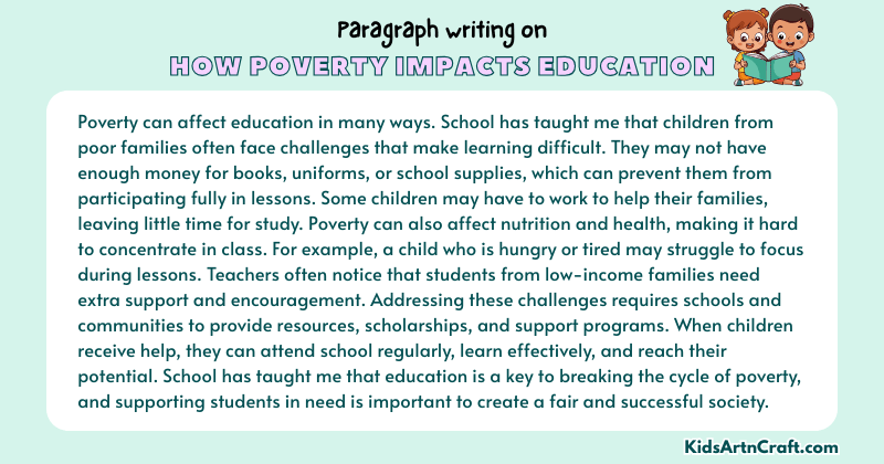Paragraph on How Poverty Impacts Education