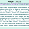 Paragraph on How Sleep Affects Learning