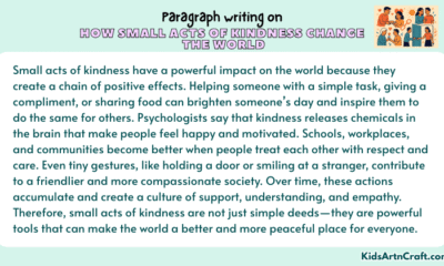 Paragraph on How Small Acts Of Kindness Change The World