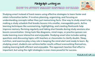 Paragraph on How To Study Smart Instead Of Hard