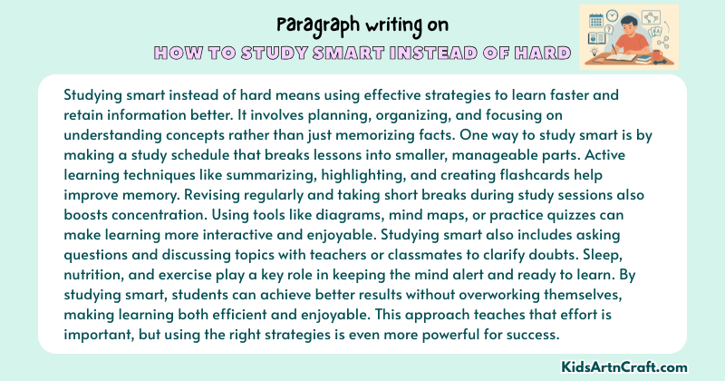 Paragraph on How To Study Smart Instead Of Hard