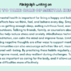 Paragraph on How To Take Care Of Mental Health