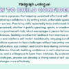 Paragraph on How to Build Confidence