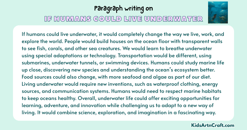 Expository Paragraph on If Humans Could Live Underwater (Explains with Facts)