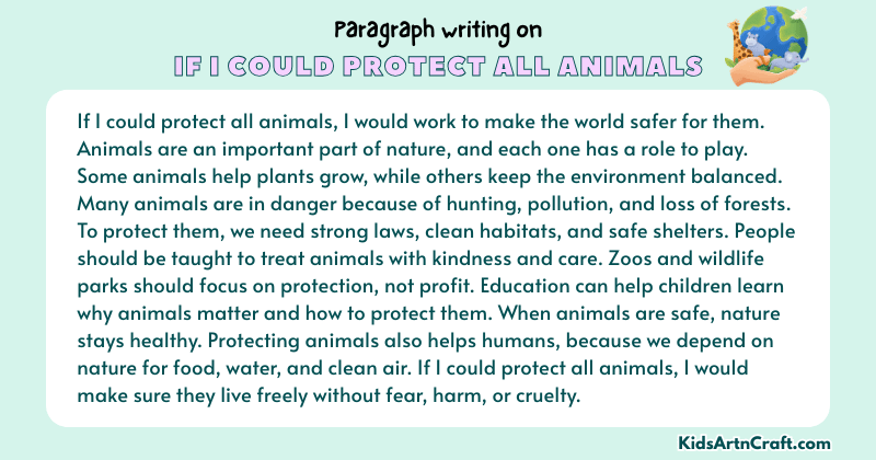 Paragraph on If I Could Protect All Animals