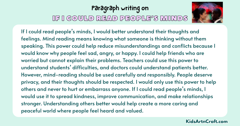 Paragraph on If I Could Read People’s Minds